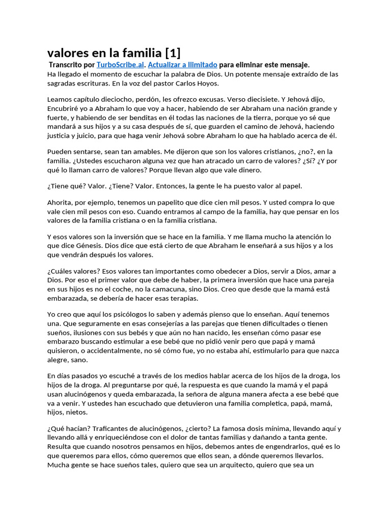 Valores cristianos en la familia | PDF | Amor | Mal