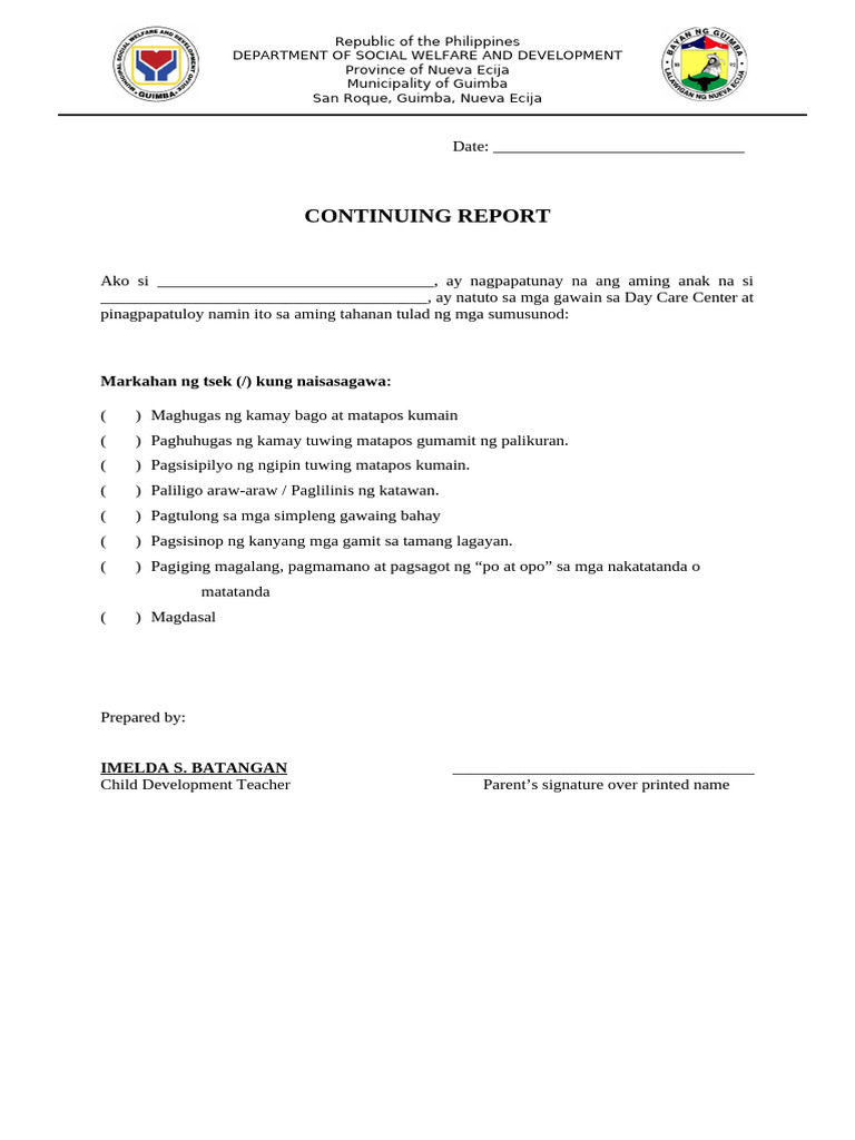 Continuing Report | PDF