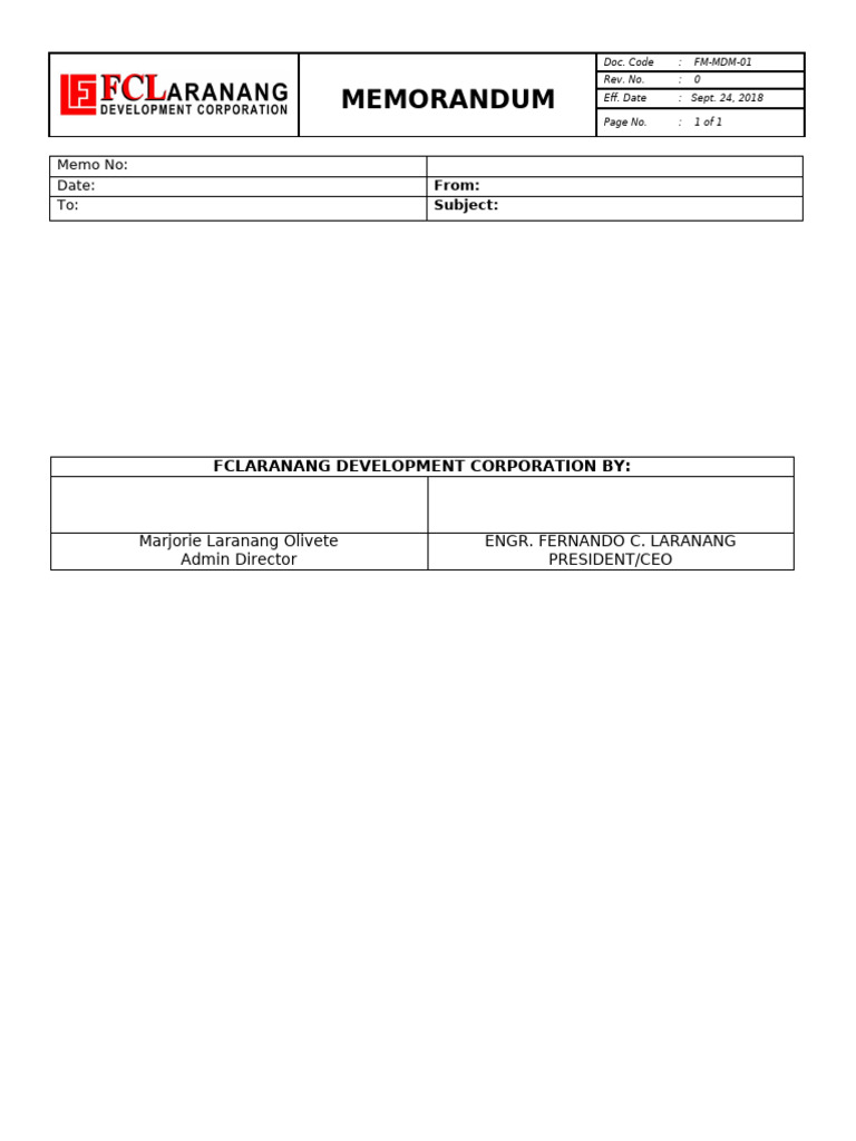 Memo Template | PDF