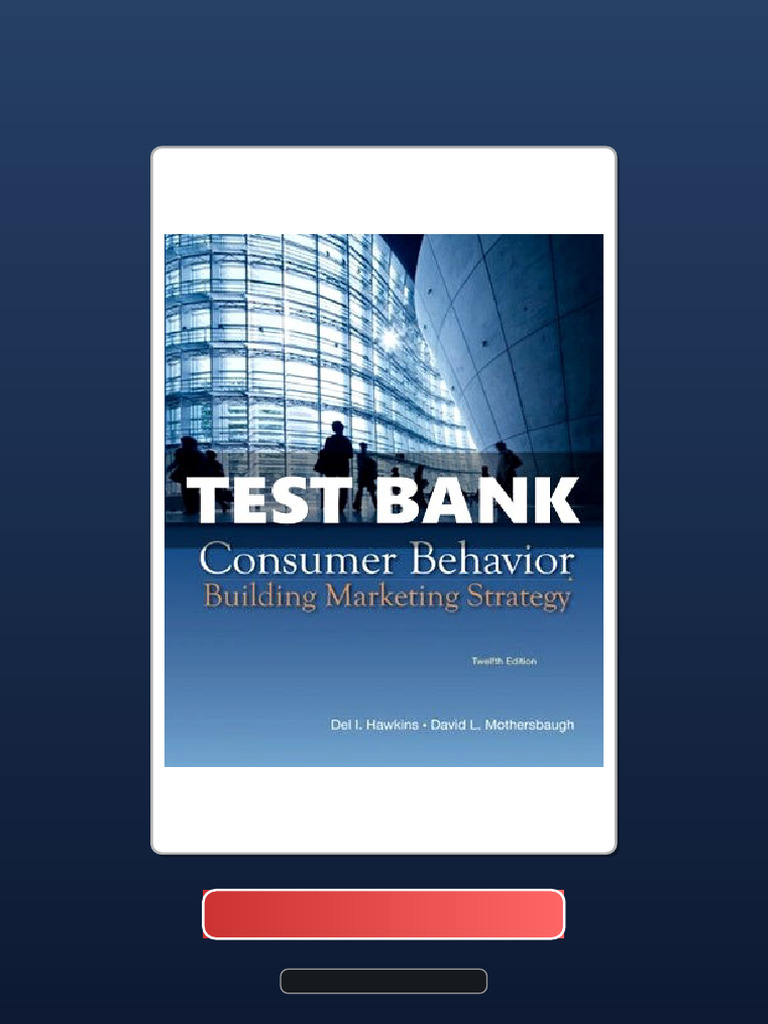 Consumer Behavior Building Marketing Strategy 12th Ed Hawkins Ebook and ...