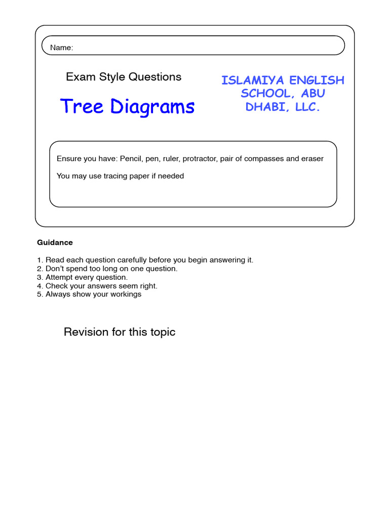 Probability Tree Diagrams Exercises | PDF | Chess Theory | Chess