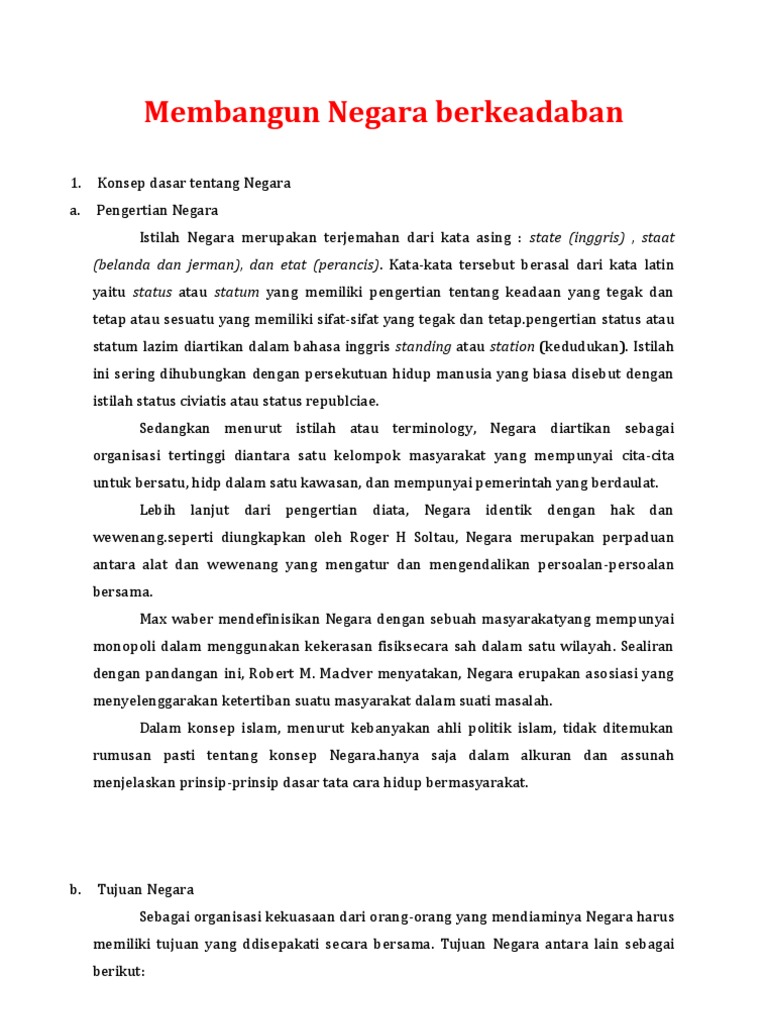 Membangun Negara Berkeadaban 1 Pdf
