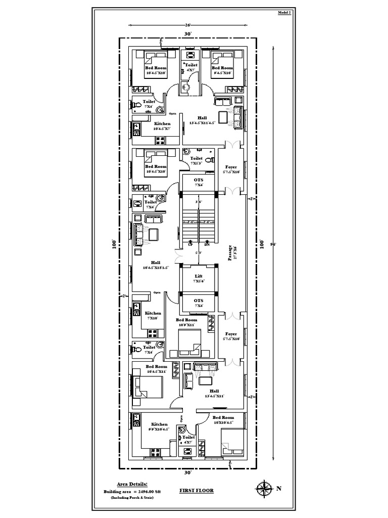 First Floor Building Area Layout | PDF