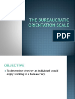 Bureaucratic Orientation Scale