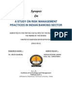 Synopsis: A Study On Risk Management Practices in Indian Banking Sector