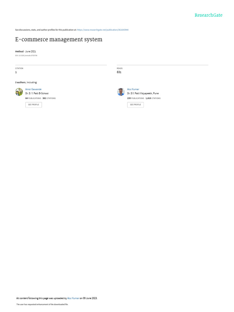 E-commerce Management System Overview | PDF | E Commerce | Walmart
