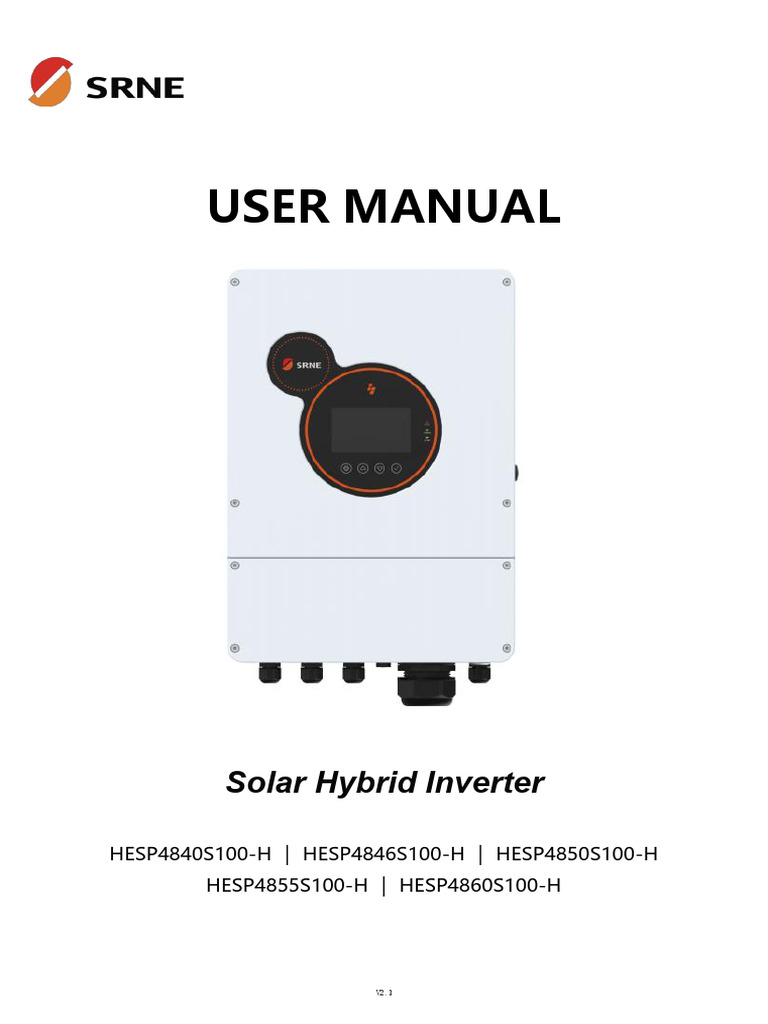 Solar Hybrid Inverter User Manual | PDF | Power Inverter | Power Supply