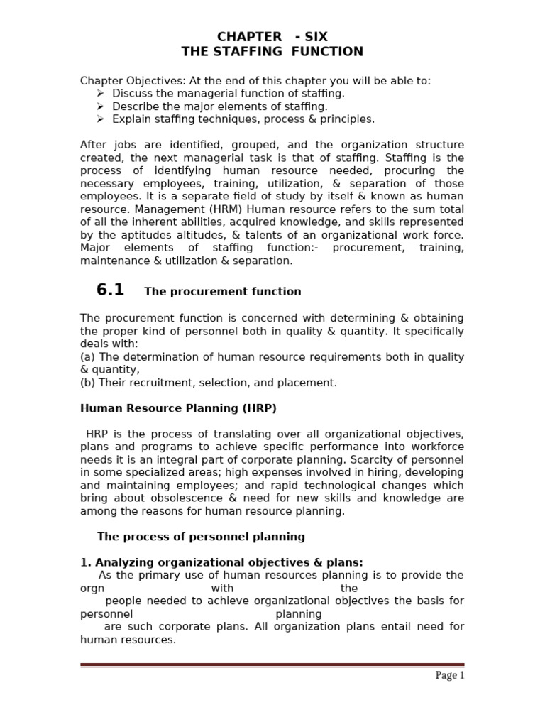 Understanding the Staffing Function | PDF | Performance Appraisal ...