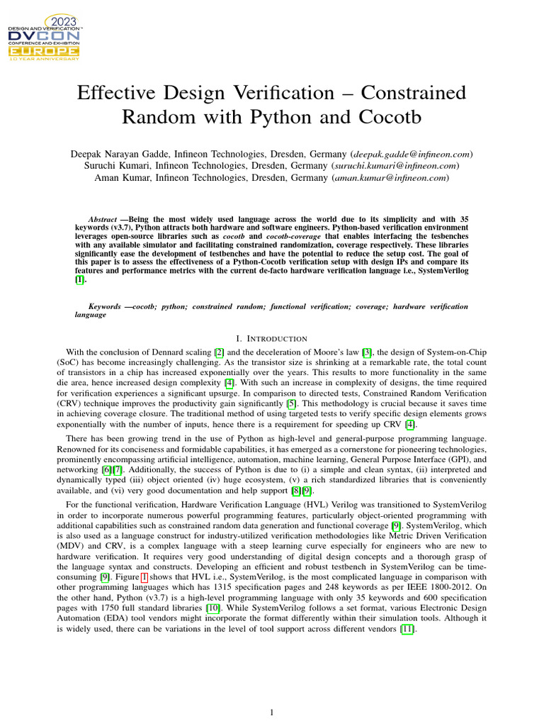 Python-Cocotb for Design Verification | PDF | Formal Verification ...