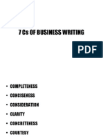 7 Cs of Business Writing