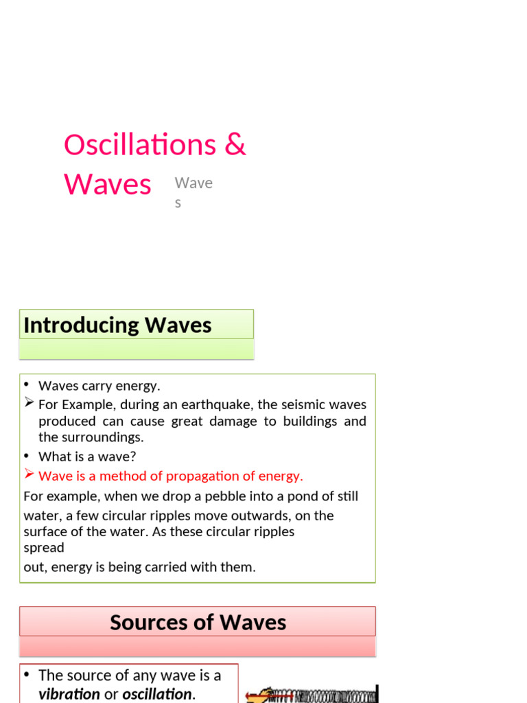 Understanding Waves and Oscillations | PDF | Waves | Wavelength