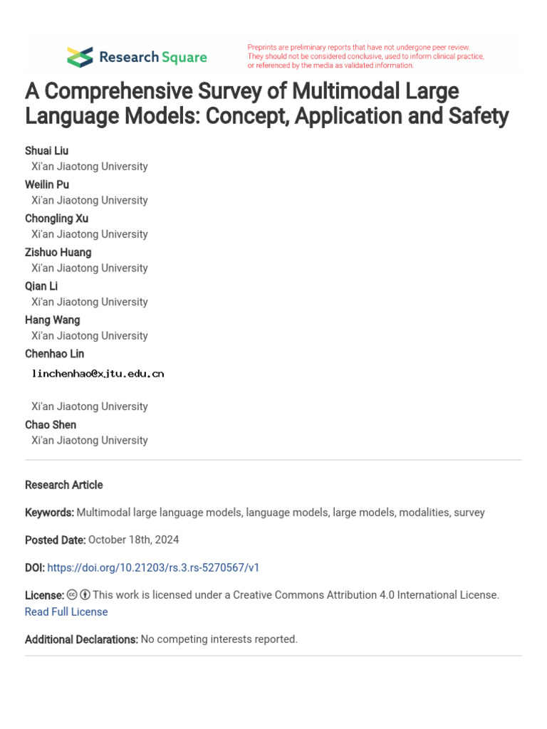 Survey on Multimodal Large Language Models | PDF | Artificial ...