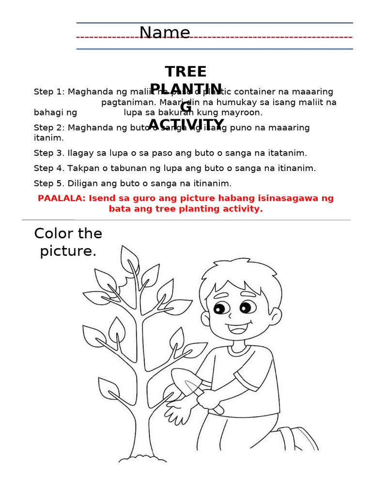Tree Planting Activity | PDF