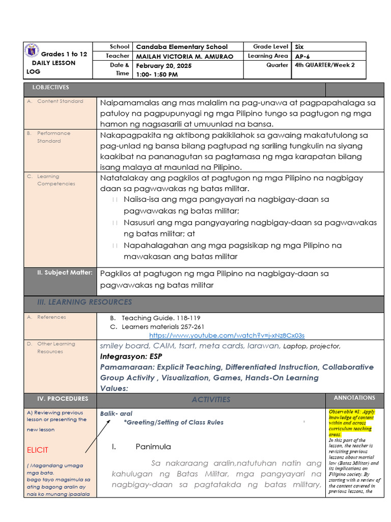 NEW Cot AP 6 4th Quarter | PDF