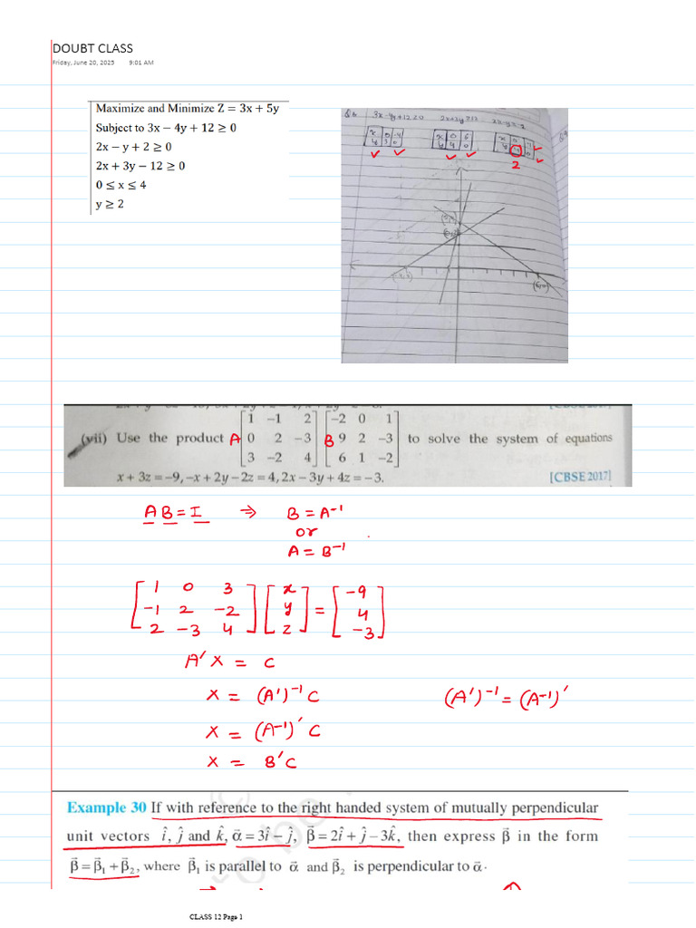 Doubt Class Class10 | PDF