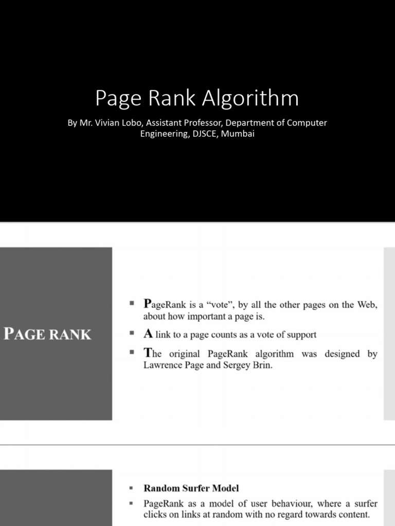 Page Rank Algorithm | PDF