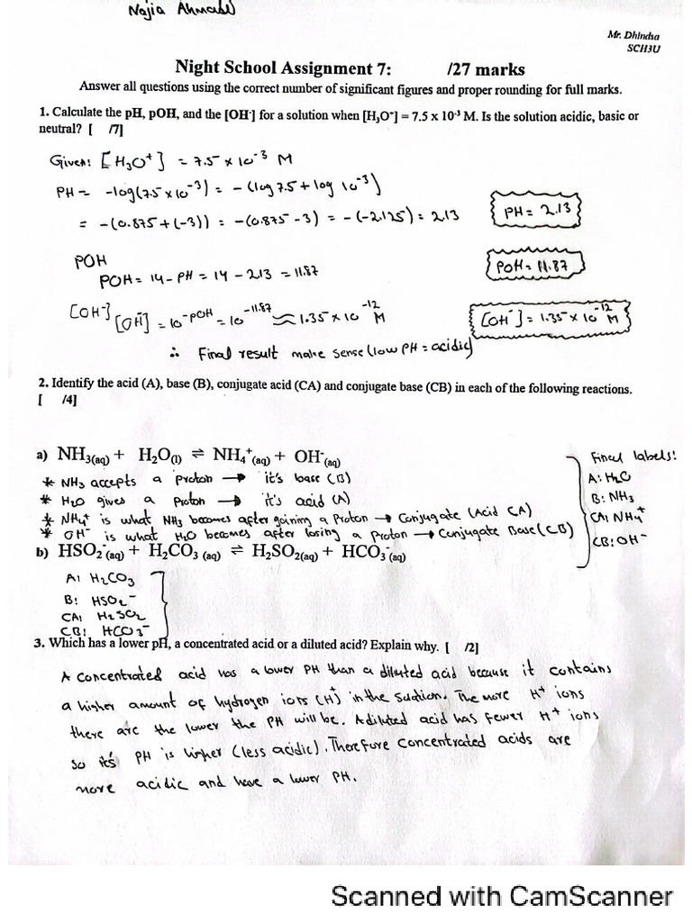 Assignment 7 Chemistry | PDF