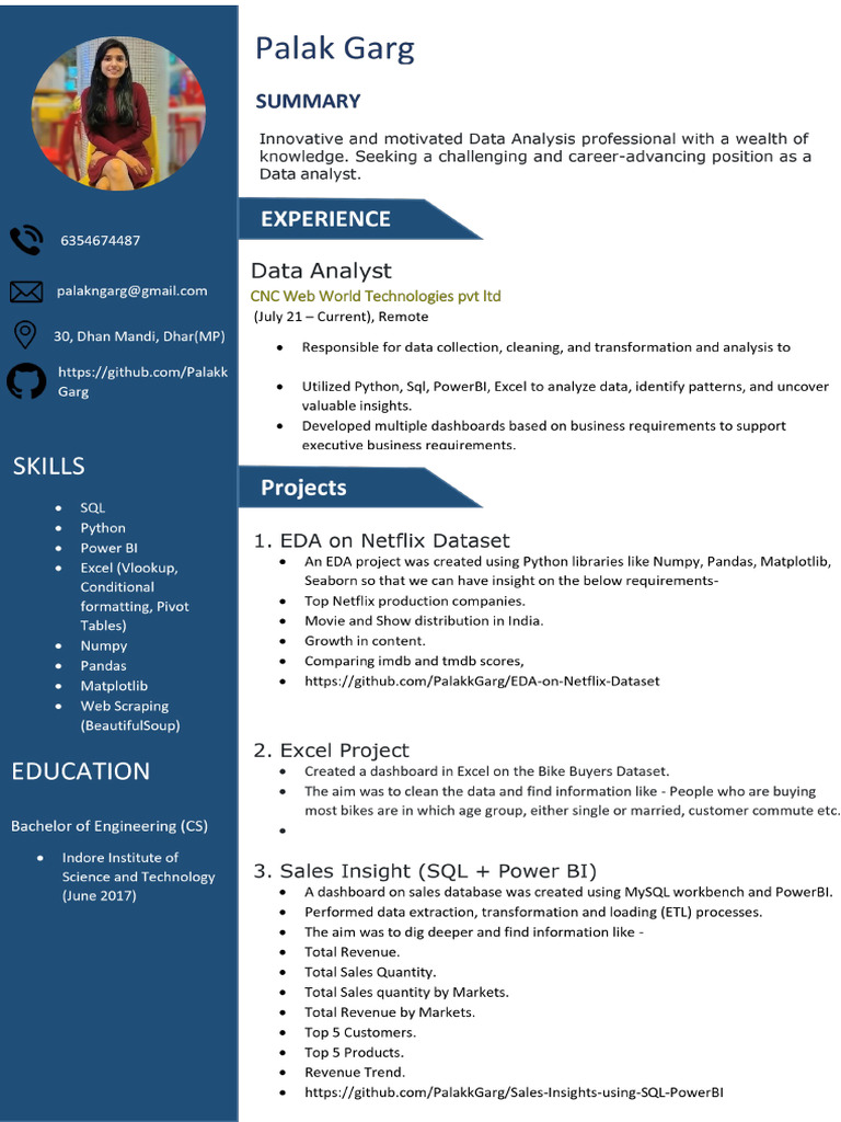 Data Analysis Projects Overview | PDF