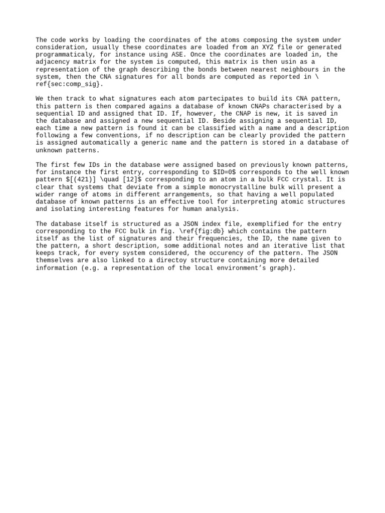 CNA Pattern Recognition in Atomic Systems | PDF