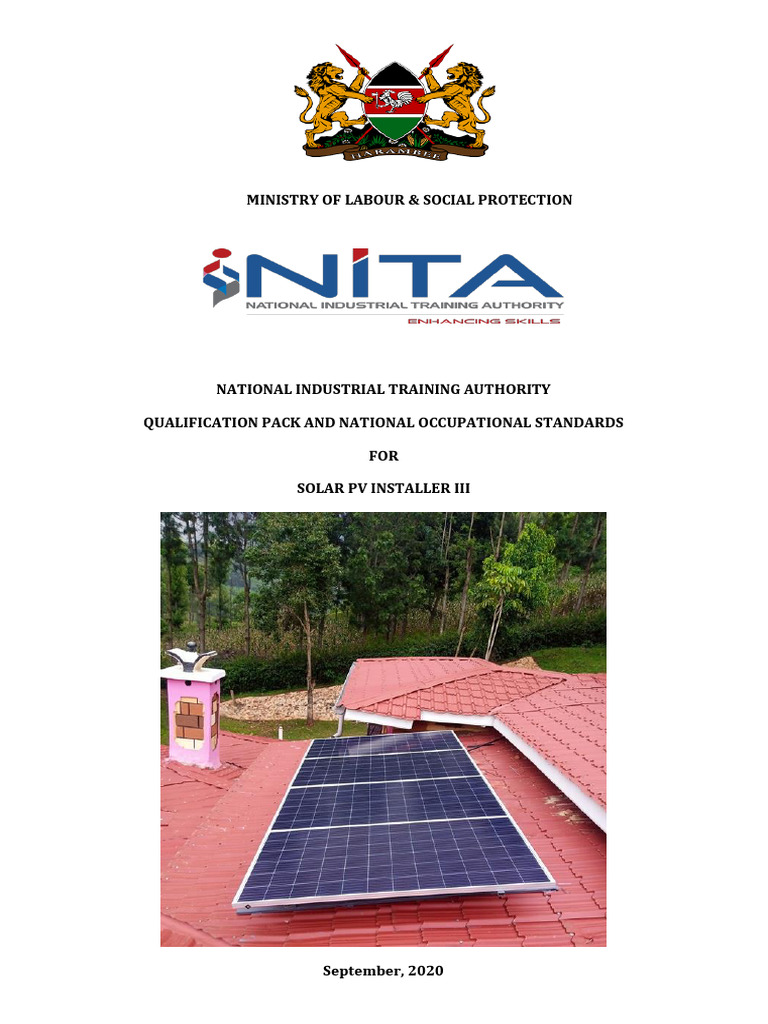 Solar PV Installer III Standards Guide | PDF | Learning | Vocational ...