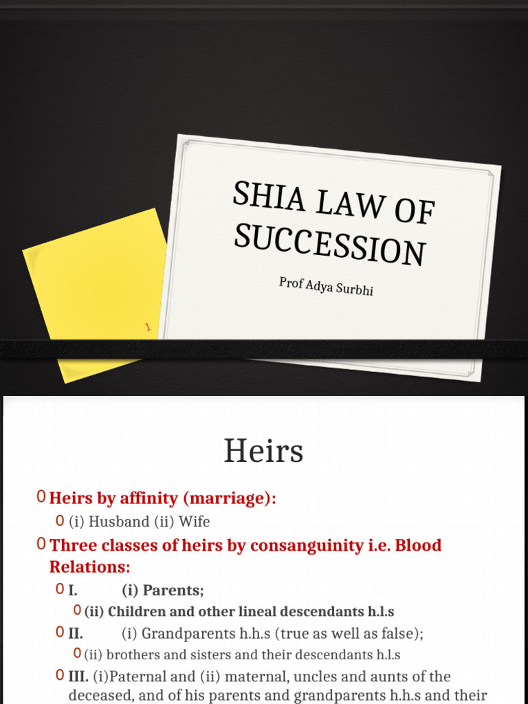 Week 10-11 SHIA LAW OF SUCCESSION - Doodle | PDF | Inheritance | Will ...