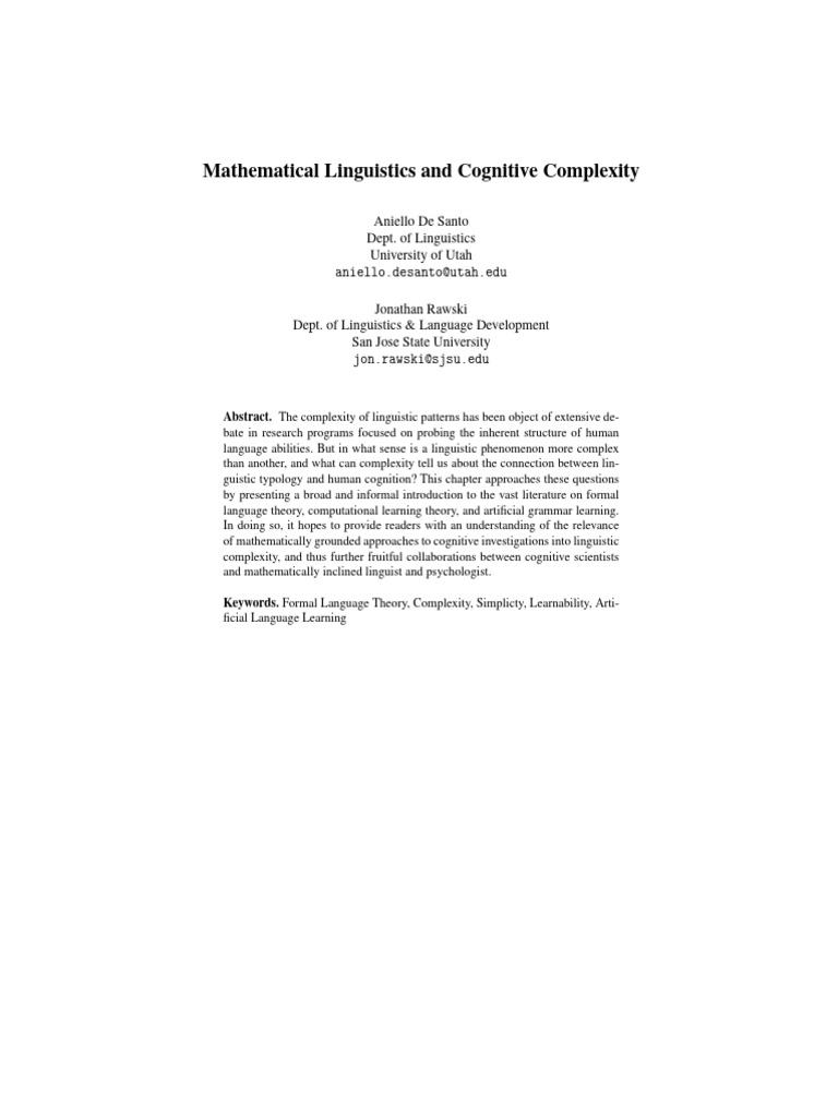 2022 de Santo & Rawski - Mathematical Linguistics and Cognitive ...