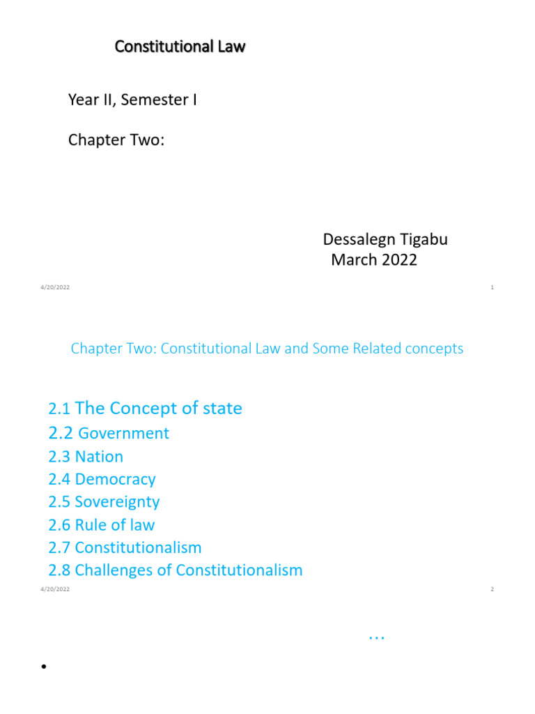Key Concepts in Constitutional Law | PDF | Sovereignty | Democracy
