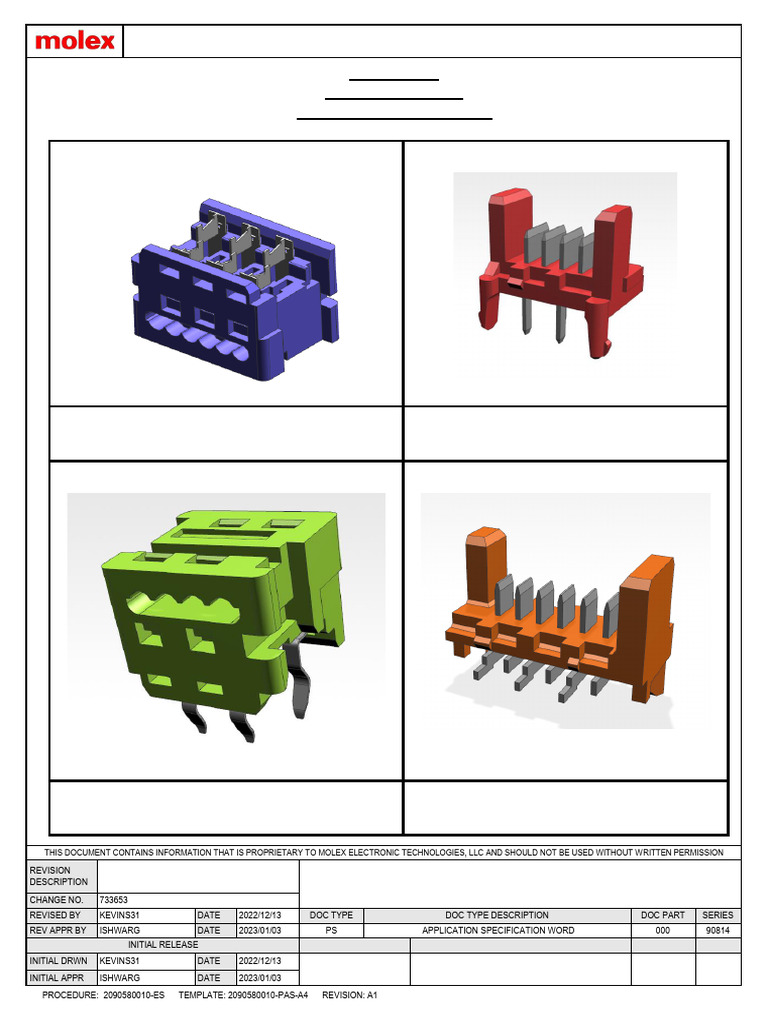 Picoflex Connector Application Spec Sheet | PDF | Electrical Connector ...