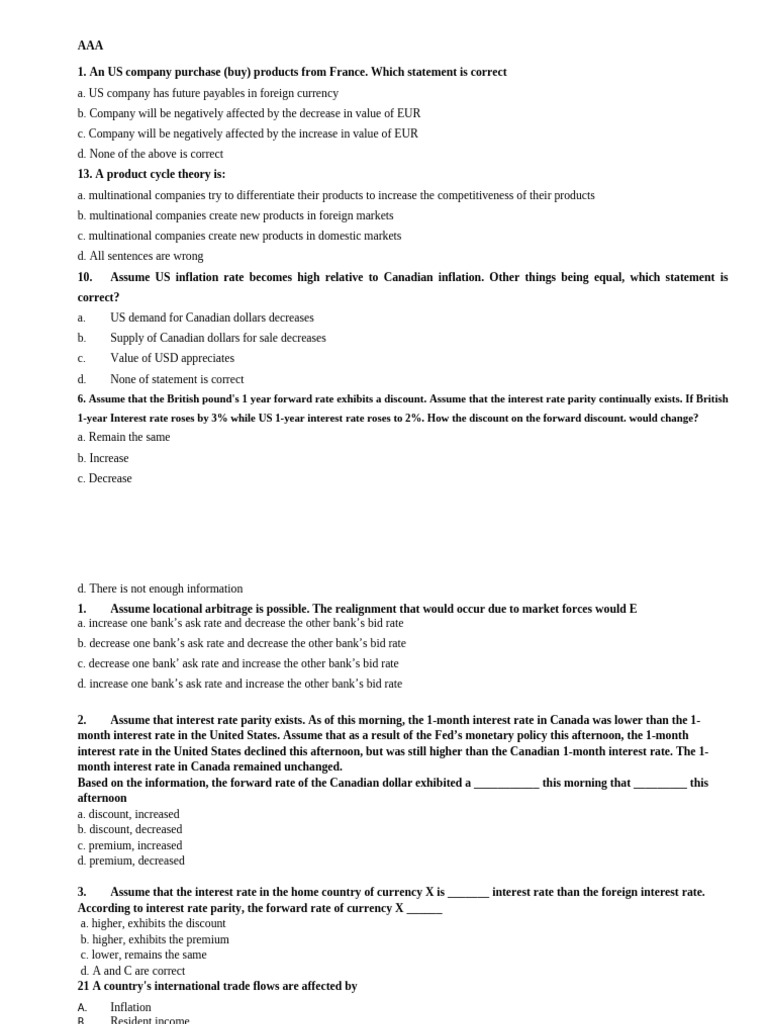 International Trade and Currency Dynamics | PDF | Exchange Rate ...