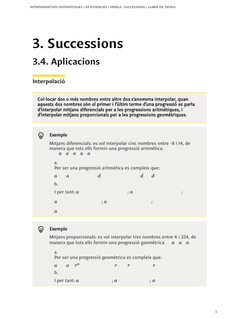 Inter 2 Mates Successions 4 | PDF