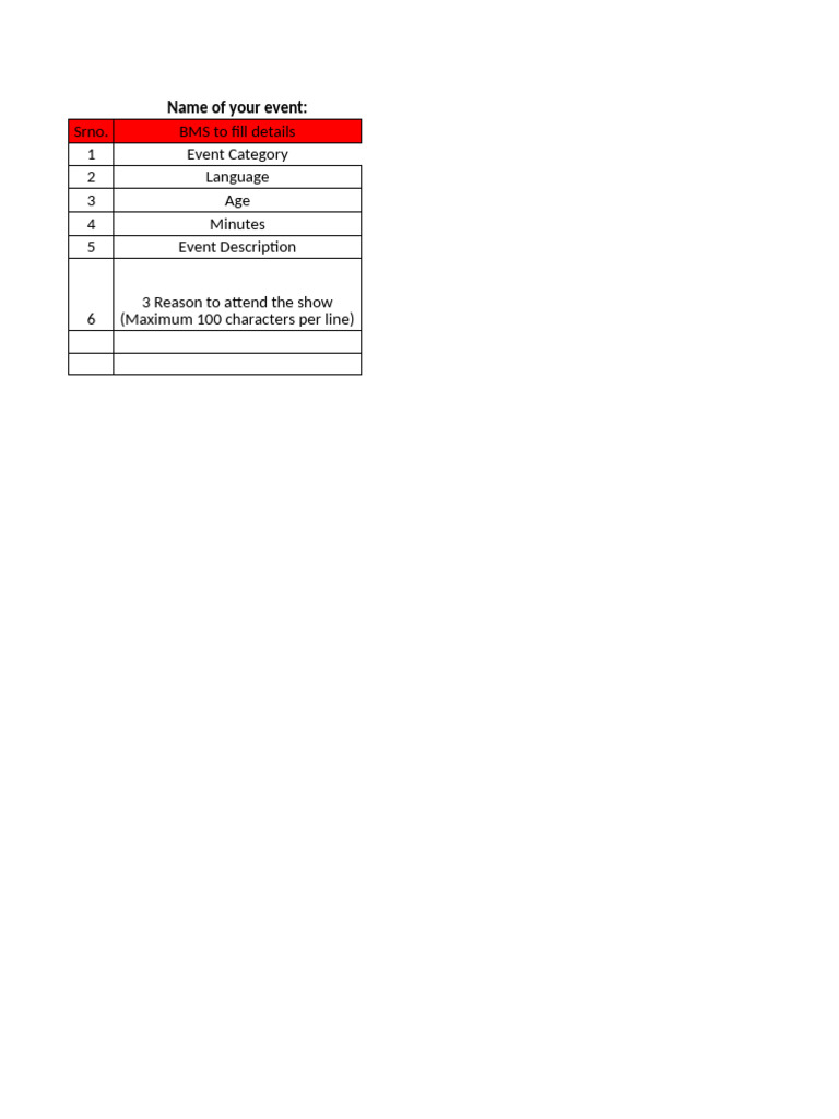 Bms Format | PDF