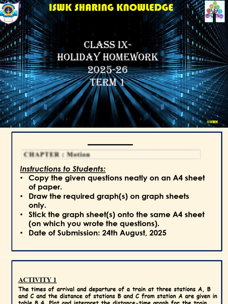 Class 9 Summer Holiday Assignment 2025 26 | PDF