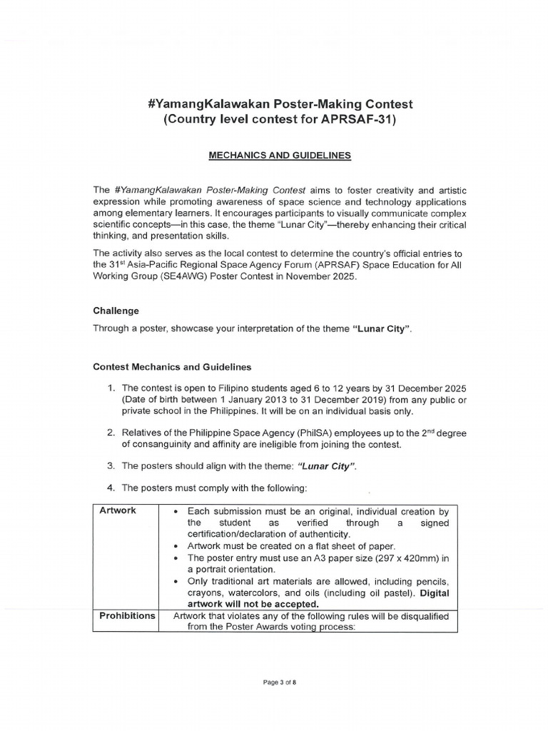 Contest Mechanics Poster Making Contest | PDF