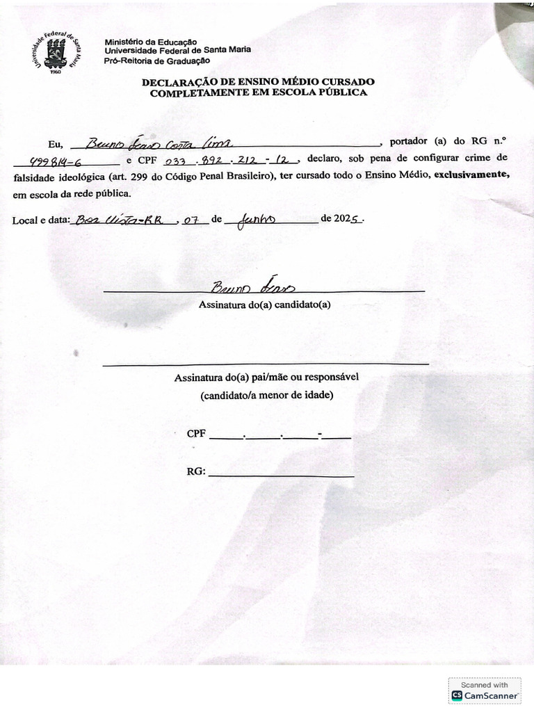 Declara o De Ensino PDF