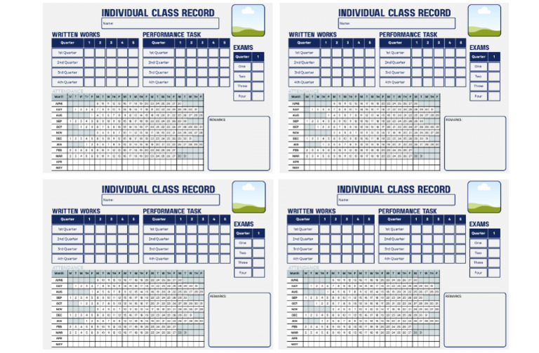 Individual Class Record | PDF