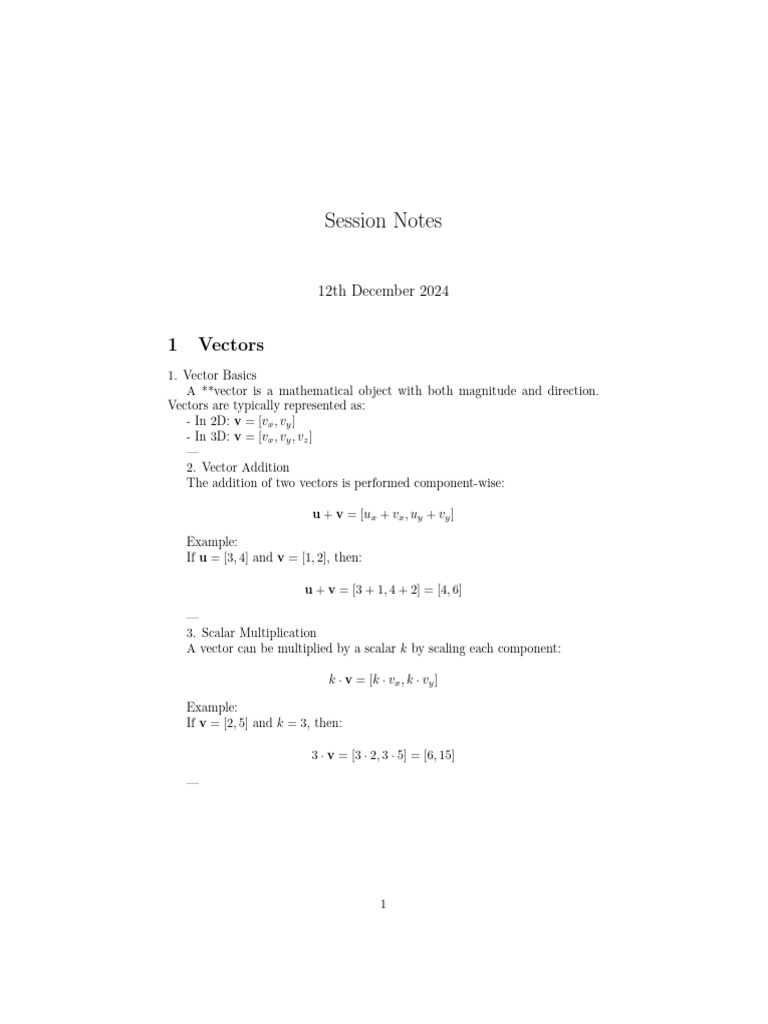 Vectors | PDF