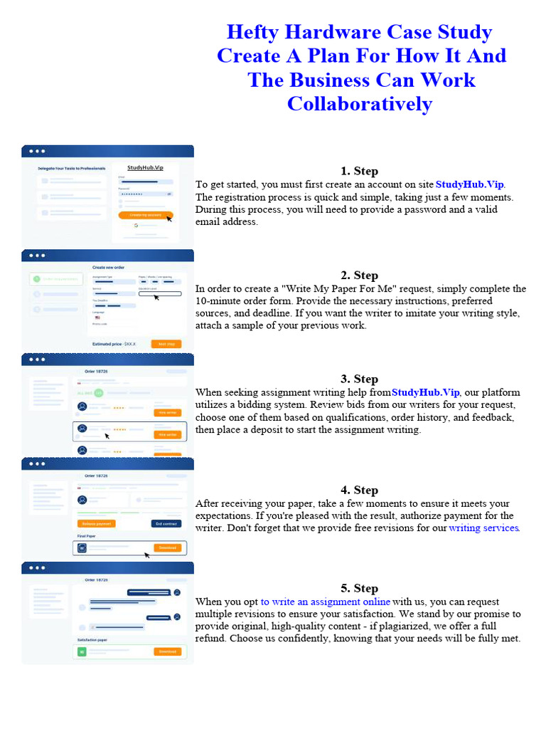 Hefty Hardware Case Study Create A Plan For How It and The Business Can ...