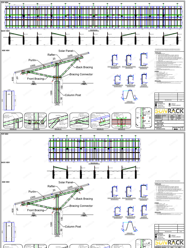 Solar Structure Design Specifications | PDF | Screw