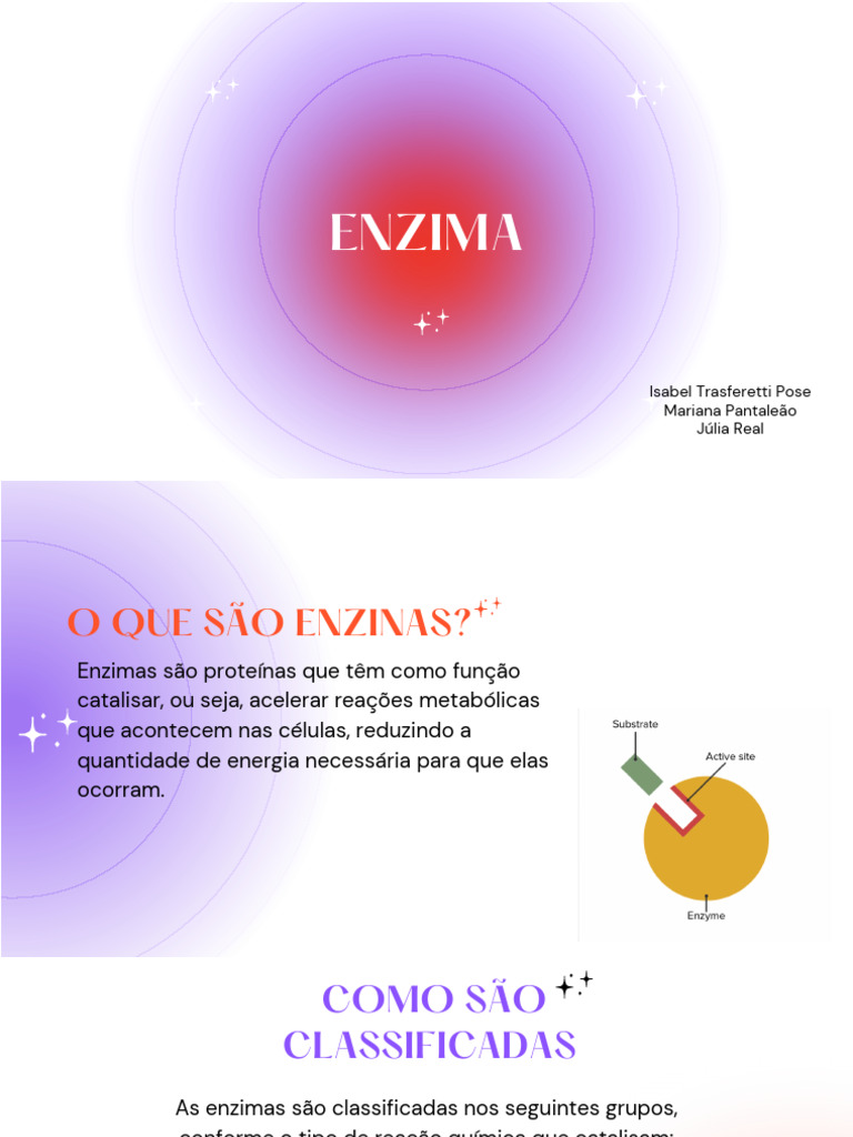 Funções e Classificação das Enzimas | PDF | Reações químicas | Enzima
