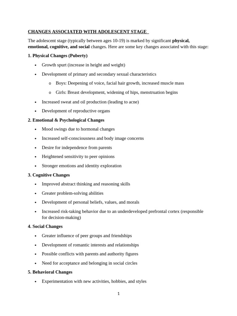 Adolescent Development Insights | PDF | Adolescence | Self Esteem