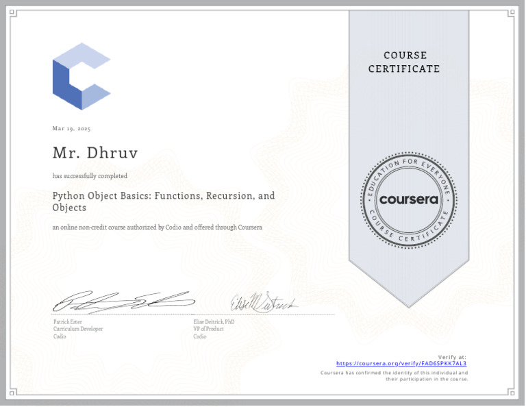 Coursera 3 Dhruv | PDF