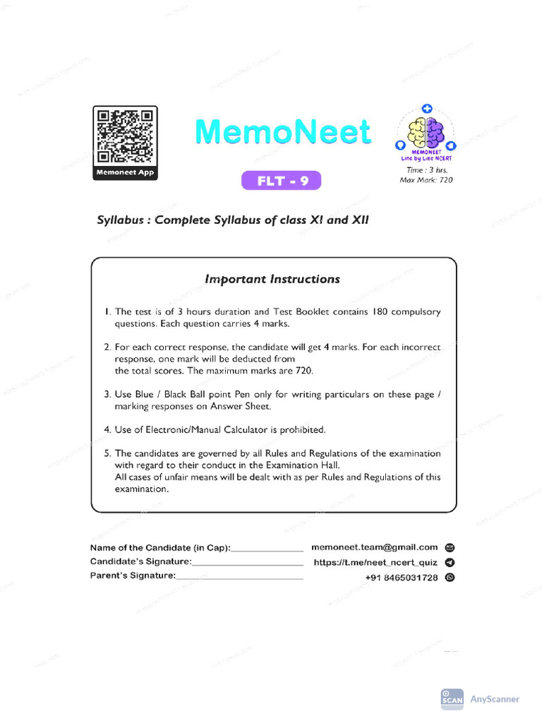 Brahmastra Full Length Test 09 | PDF