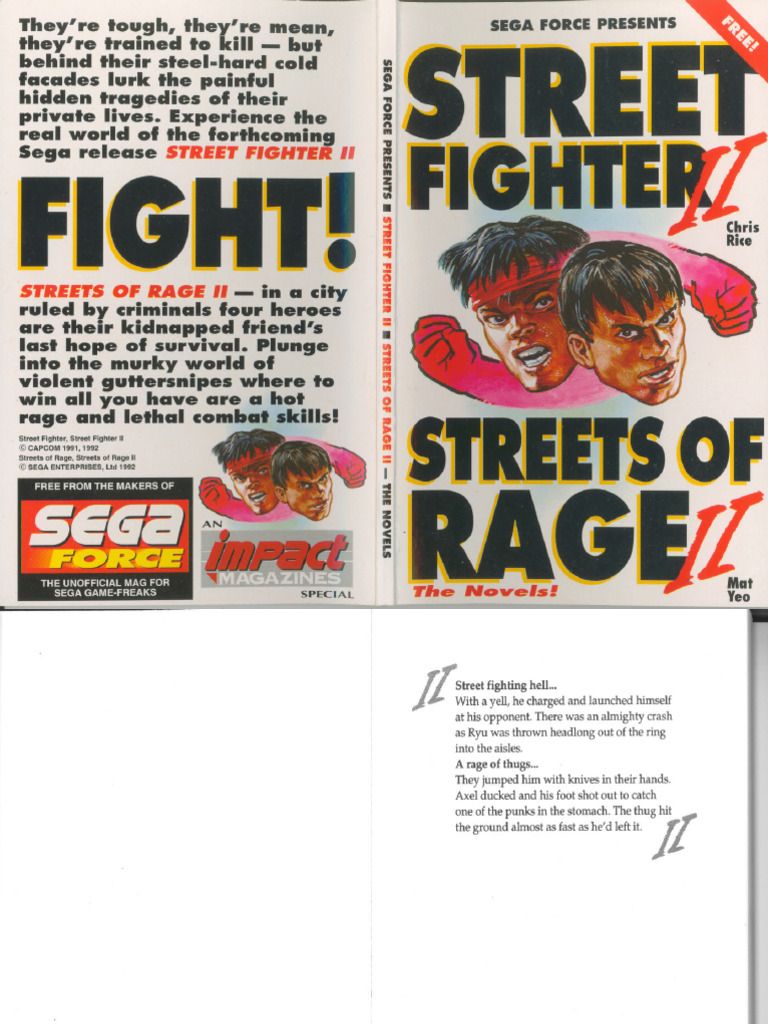 Novels - Street Fighter II Streets of Rage II | PDF