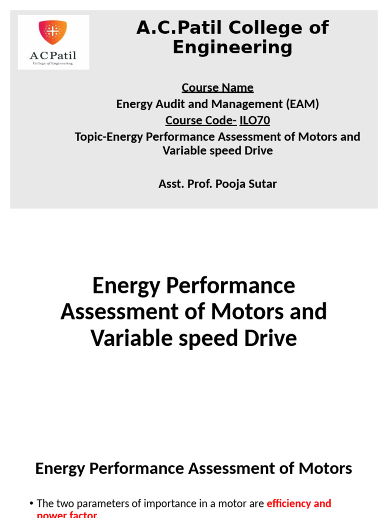 Motors and Variable Speed Drive | PDF | Electric Motor | Power Inverter