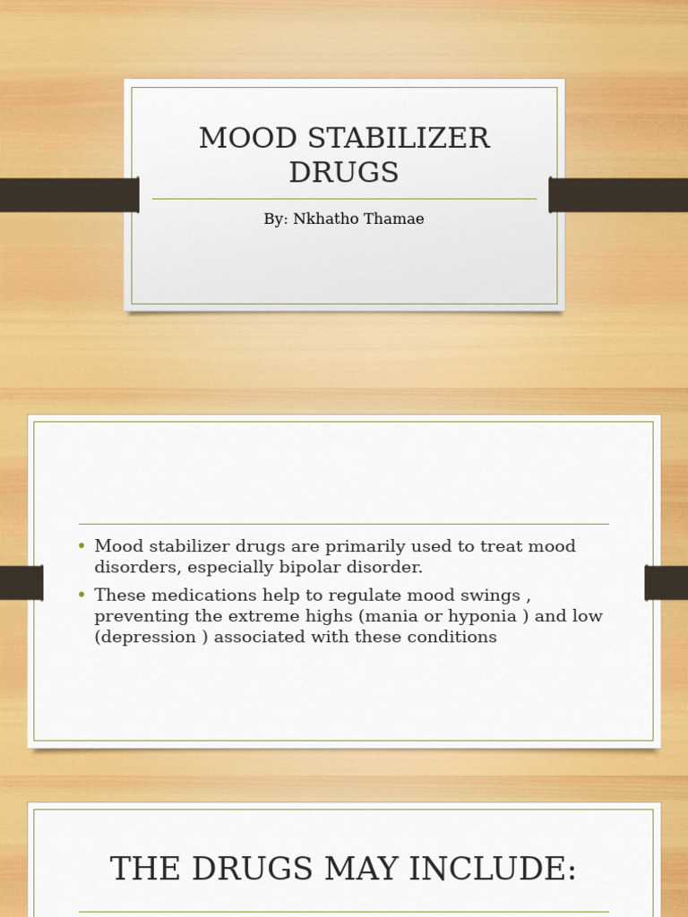 Mood Stabilizers for Bipolar Disorder | PDF | Mood Disorders | Mania