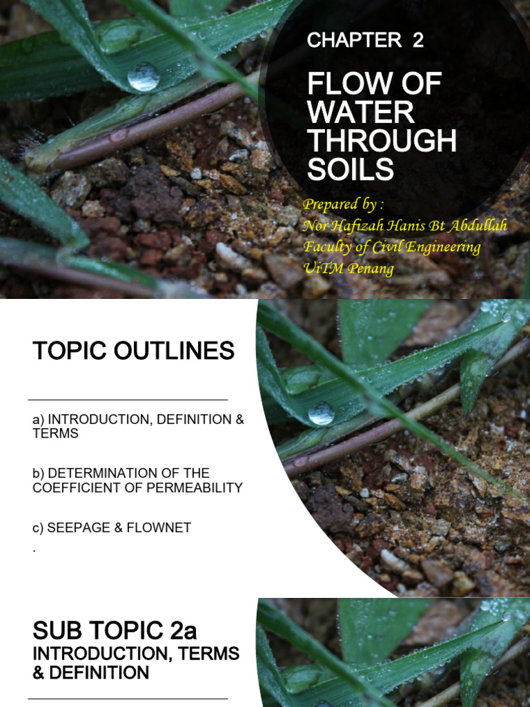 Water Flow and Permeability in Soils | PDF | Chemical Engineering ...