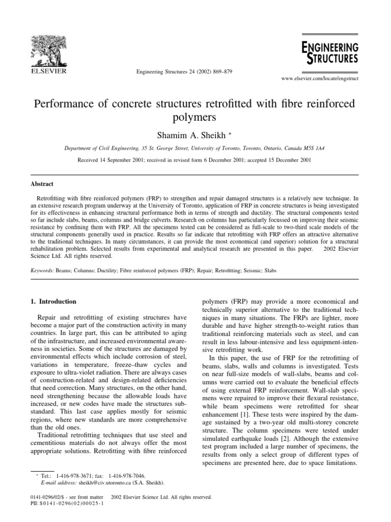 FRP Retrofitting for Concrete Structures | PDF | Fibre Reinforced ...