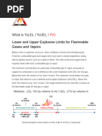 LEL and UEL Gas Safety Reference Chart | PDF | Ethanol | Acetic Acid