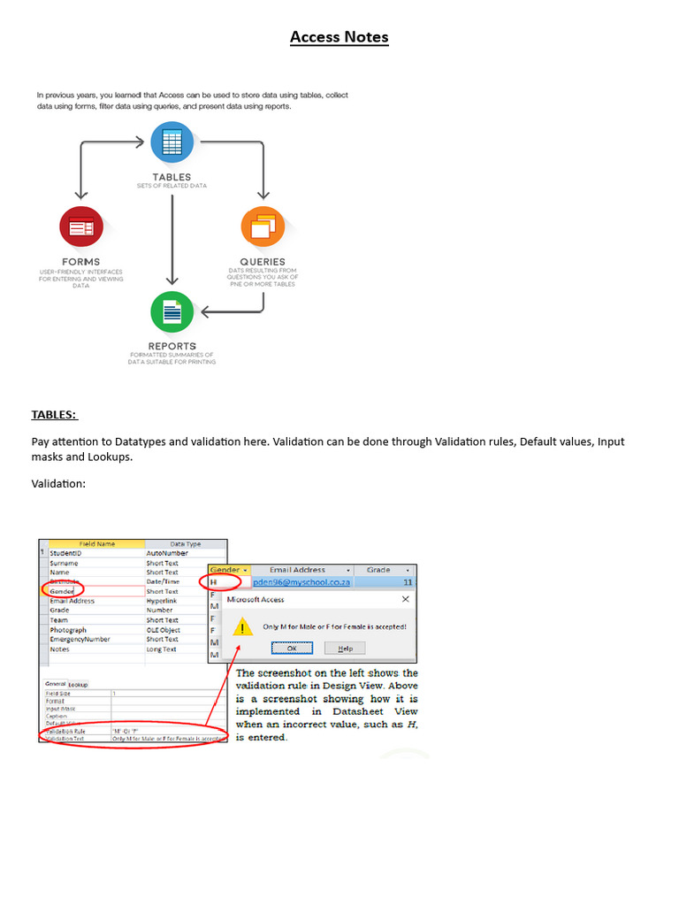 Access-Notes - Docx 20250524 192702 0000 | PDF | Database Index | Databases