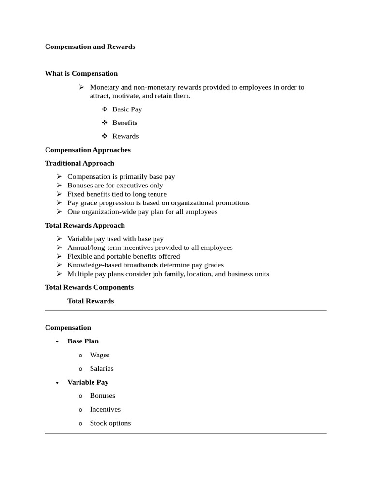 Employee Compensation and Rewards Strategies | PDF | Cost Of Living ...